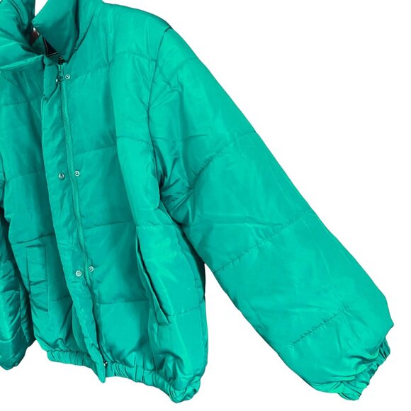 2Blue Denim Co. Weather-Proof Puffer Jacket – Teal Green – Insulated Winter Coat - Picture 7 of 8